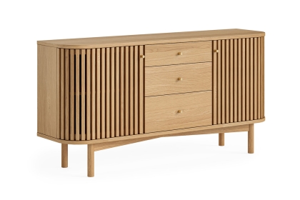 Soho Natural Oak Slatted Sideboard with Drawers Soho Natural Oak Slatted Sideboard with Drawers