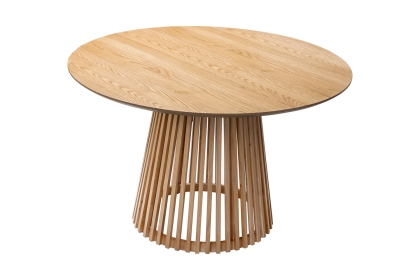 Soho Natural Oak Slatted Round Dining Table Soho Natural Oak Slatted Round Dining Table