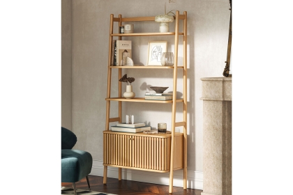 Soho Natural Oak Slatted Display Bookcase Soho Natural Oak Slatted Display Bookcase