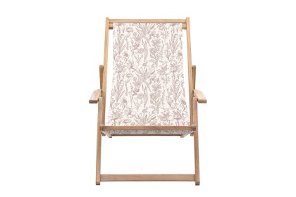 Gallery Direct Creta Deck Chair in Clay Flora Gallery Direct Creta Deck Chair in Clay Flora