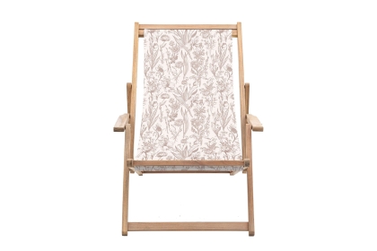 Gallery Direct Creta Deck Chair in Clay Flora Gallery Direct Creta Deck Chair in Clay Flora