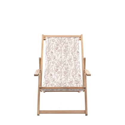 Gallery Direct Creta Deck Chair in Clay Flora Gallery Direct Creta Deck Chair in Clay Flora