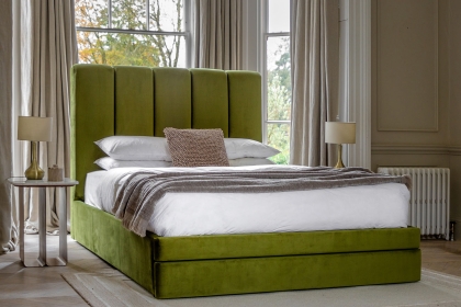 Gallery Direct Denton Storage Bedframe in Olive Gallery Direct Denton Storage Bedframe in Olive