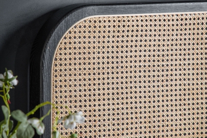 Gallery Direct Skylar Rattan Bedframe in Black Oak Finish Gallery Direct Skylar Rattan Bedframe in Black Oak Finish