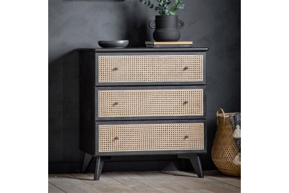 Gallery Direct Skylar Rattan 3 Drawer Chest of Drawers Gallery Direct Skylar Rattan 3 Drawer Chest of Drawers