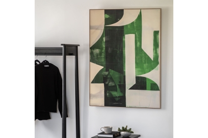 Gallery Direct Emerald Abstract Framed Canvas 900x1200mm Gallery Direct Emerald Abstract Framed Canvas 900x1200mm