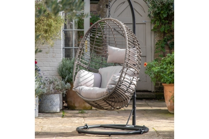 Gallery Direct Adanero Outdoor Rattan Hanging Chair Gallery Direct Adanero Outdoor Rattan Hanging Chair