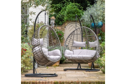 Gallery Direct Adanero Outdoor Rattan Hanging 2 Seater Chair Gallery Direct Adanero Outdoor Rattan Hanging 2 Seater Chair