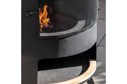 Gallery Direct Foligno Outdoor Chiminea with Pizza Shelf Gallery Direct Foligno Outdoor Chiminea with Pizza Shelf