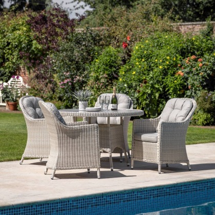 Gallery Direct Holton Outdoor Woven 4 Seater Round Dining Set Gallery Direct Holton Outdoor Woven 4 Seater Round Dining Set