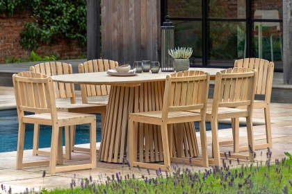 Gallery Direct Rialto Acacia Oval 6 Seater Dining Table Gallery Direct Rialto Acacia Oval 6 Seater Dining Table