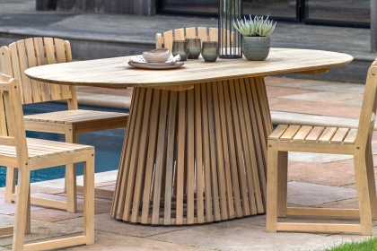 Gallery Direct Rialto Acacia Oval 6 Seater Dining Table Gallery Direct Rialto Acacia Oval 6 Seater Dining Table