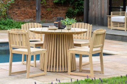 Gallery Direct Rialto Acacia Round 4 Seater Dining Table Gallery Direct Rialto Acacia Round 4 Seater Dining Table