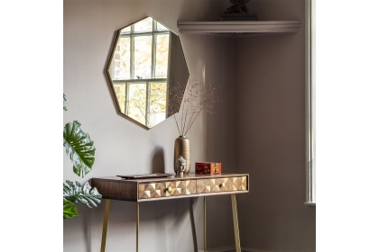 Gallery Direct Bowie Octagon Mirror Champagne 800x800mm Gallery Direct Bowie Octagon Mirror Champagne 800x800mm