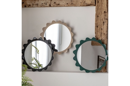 Gallery Direct Shoreditch Round Mirror Taupe 600mm Gallery Direct Shoreditch Round Mirror Taupe 600mm