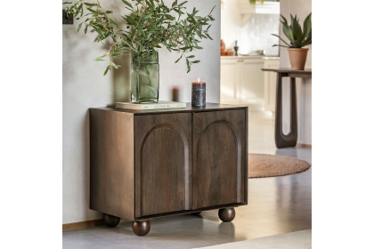 Gallery Direct Arc Walnut Mango Wood Small Sideboard Gallery Direct Arc Walnut Mango Wood Small Sideboard