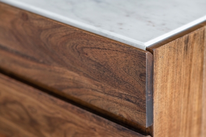 Gallery Direct Barcelona Dark Wood Sideboard with Marble Top Gallery Direct Barcelona Dark Wood Sideboard with Marble Top