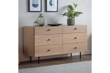 Gallery Direct Okayama Oak 6 Drawer Chest of Drawers Gallery Direct Okayama Oak 6 Drawer Chest of Drawers