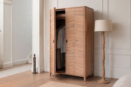 Jude Reclaimed Wood Double Wardrobe Jude Reclaimed Wood Double Wardrobe