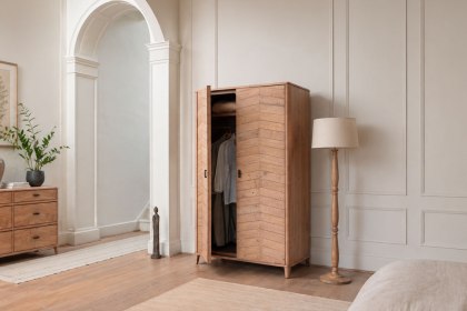 Jude Reclaimed Wood Double Wardrobe Jude Reclaimed Wood Double Wardrobe