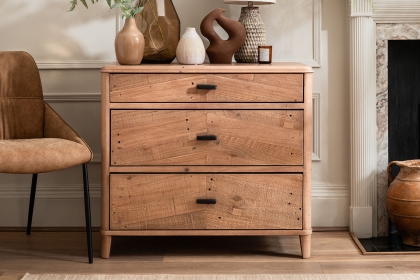 Jude Reclaimed Wood 3 Drawer Chest Of Drawers Jude Reclaimed Wood 3 Drawer Chest Of Drawers