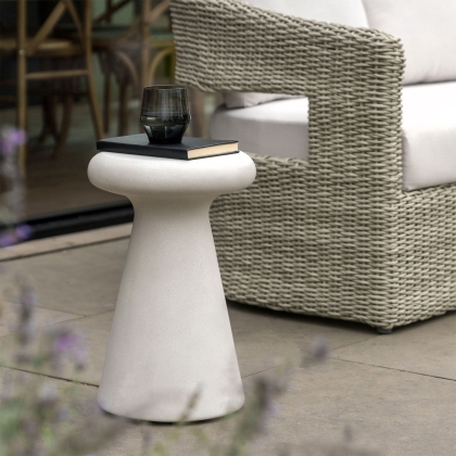 Gallery Direct Pavia Outdoor Concrete Side Table Gallery Direct Pavia Outdoor Concrete Side Table