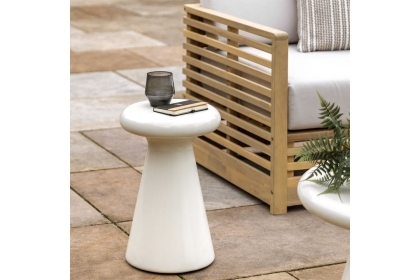Gallery Direct Pavia Outdoor Cream Concrete Side Table Gallery Direct Pavia Outdoor Cream Concrete Side Table