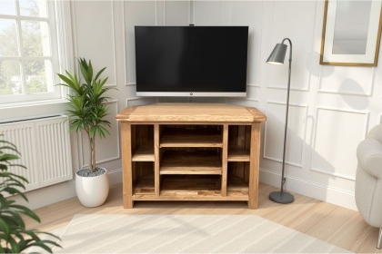 Largo Rustic Solid Oak Corner TV Unit Largo Rustic Solid Oak Corner TV Unit