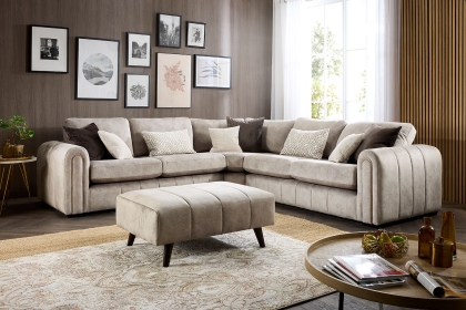 Glamour Plush Large 8 Seater Corner Sofa Glamour Plush Large 8 Seater Corner Sofa