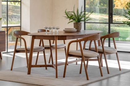 Gallery Direct Madrid Walnut Extending Dining Table Set & x6 Dining Chairs Gallery Direct Madrid Walnut Extending Dining Table Set & x6 Dining Chairs