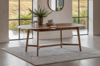 Gallery Direct Madrid Walnut Oval Dining Table Set & x4 Dining Chairs Gallery Direct Madrid Walnut Oval Dining Table Set & x4 Dining Chairs