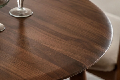 Gallery Direct Madrid Walnut Oval Dining Table Set & x4 Dining Chairs Gallery Direct Madrid Walnut Oval Dining Table Set & x4 Dining Chairs