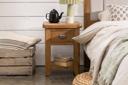 Tewkesbury Smoked Oak Bedside Table Tewkesbury Smoked Oak Bedside Table