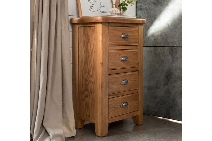 Tewkesbury Smoked Oak 4 Drawer Chest of Drawers Tewkesbury Smoked Oak 4 Drawer Chest of Drawers