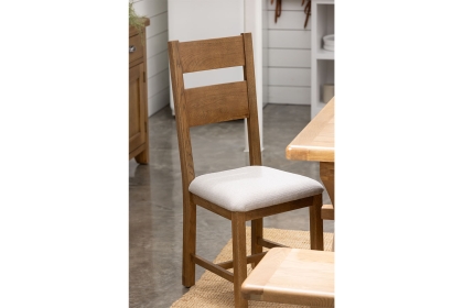 Tewkesbury Smoked Oak Upholstered Slat Back Dining Chair (Pair) Tewkesbury Smoked Oak Upholstered Slat Back Dining Chair (Pair)