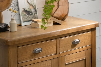 Tewkesbury Smoked Oak Narrow Sideboard Tewkesbury Smoked Oak Narrow Sideboard