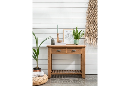 Tewkesbury Smoked Oak Console Table Tewkesbury Smoked Oak Console Table