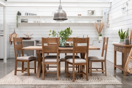 Tewkesbury Smoked Oak Cross-Leg 200-250cm Ext Dining Table Set with x6 Slat Back Chairs Tewkesbury Smoked Oak Cross-Leg 200-250cm Ext Dining Table Set with x6 Slat Back Chairs