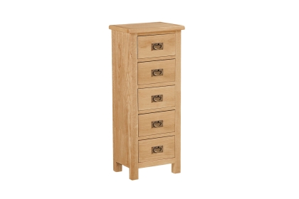Salisbury Lite Oak Narrow Tallboy Chest of Drawers Salisbury Lite Oak Narrow Tallboy Chest of Drawers