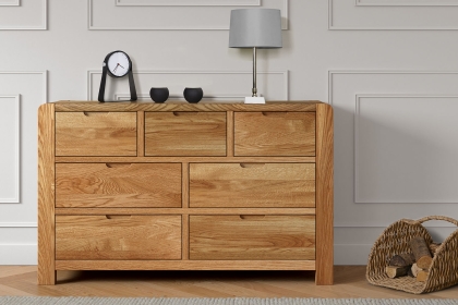 Bergen Solid Oak 3 Over 4 Chest of Drawers Bergen Solid Oak 3 Over 4 Chest of Drawers