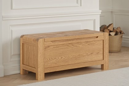 Bergen Solid Oak Blanket Box Bergen Solid Oak Blanket Box