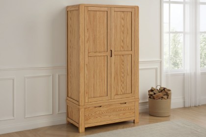 Bergen Solid Oak Gents Wardrobe Bergen Solid Oak Gents Wardrobe