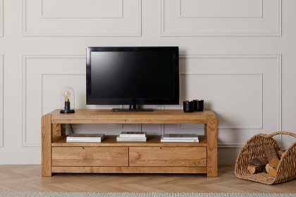 Bergen Solid Oak 140cm Large TV Unit Bergen Solid Oak 140cm Large TV Unit