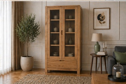 Bergen Oak Display Cabinet Bergen Oak Display Cabinet