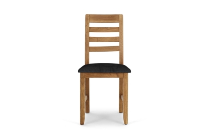 Bergen Solid Oak Dining Chair with Victoria Steel Seat Bergen Solid Oak Dining Chair with Victoria Steel Seat