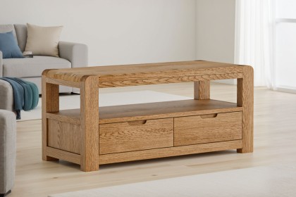 Bergen Solid Oak 110cm Small TV Unit Bergen Solid Oak 110cm Small TV Unit