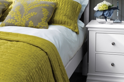 Bordeaux Painted White 2 Drawer Bedside Table Bordeaux Painted White 2 Drawer Bedside Table