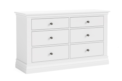 Bordeaux Painted White 6 Drawer Chest Of Drawers Bordeaux Painted White 6 Drawer Chest Of Drawers