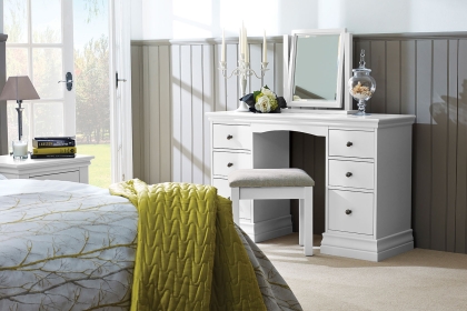 Bordeaux Painted White Double Pedestal Dressing Table Bordeaux Painted White Double Pedestal Dressing Table