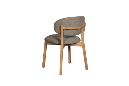Leo Curved Back Fabric Dining Chair in Grey (Pair) Leo Curved Back Fabric Dining Chair in Grey (Pair)